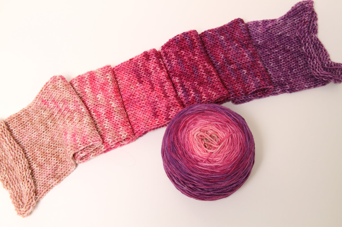 Berry Sherbet | Merino/Cashmere Blend | Gradient Fade | Ready to ship