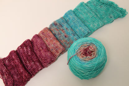 Frozen Berry | Merino/Cashmere Blend | Gradient Fade | Ready to ship