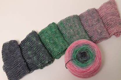Midnight Rose | Merino/Stellina Blend | Gradient Fade | Ready to ship